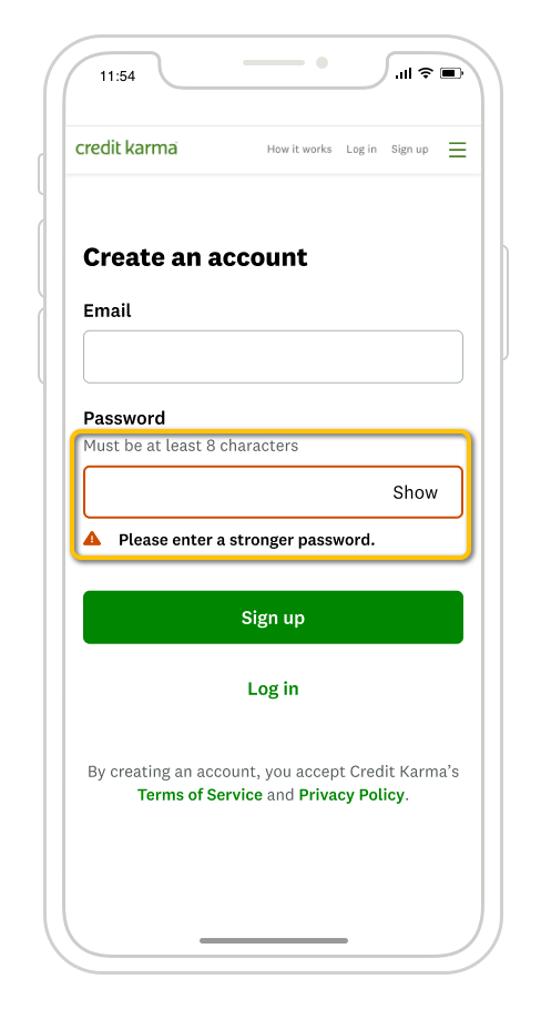 Why will Credit Karma not let me make an account?